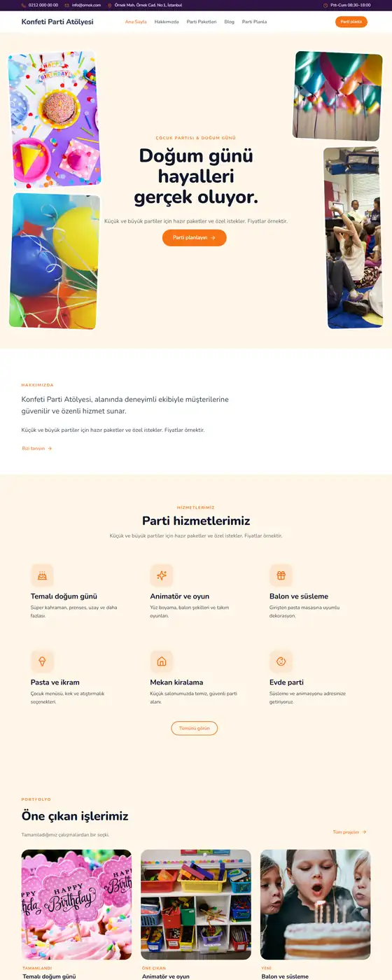 Konfeti Parti Atölyesi