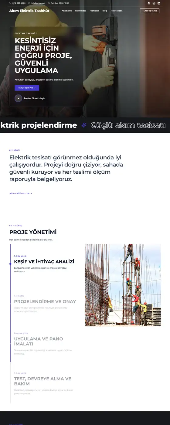 Akım Elektrik Taahhüt