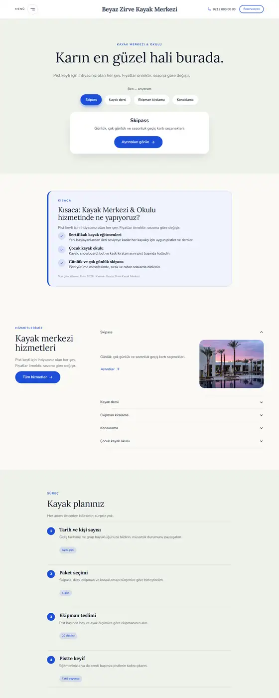 Beyaz Zirve Kayak Merkezi