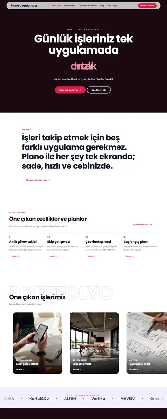 Plano Uygulaması