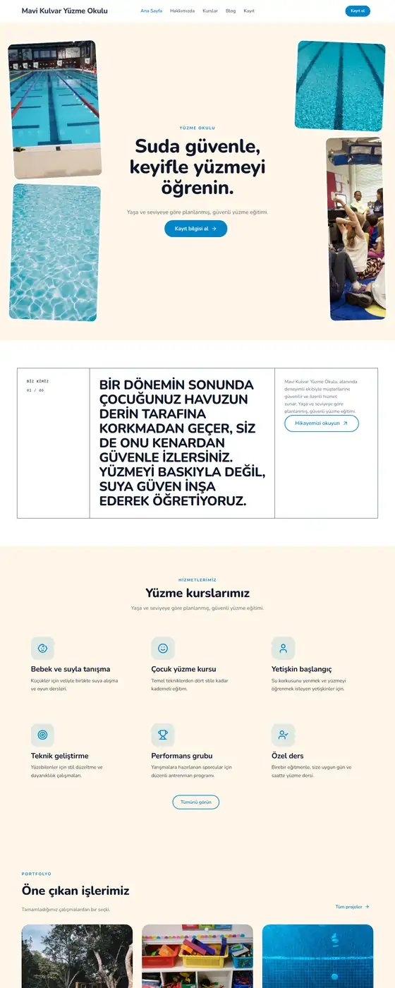 Mavi Kulvar Yüzme Okulu
